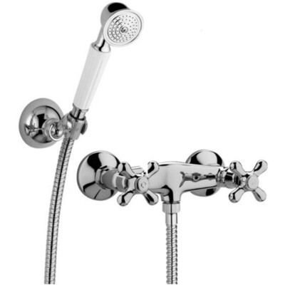Rubinetto Esterno Doccia da bagno con doccetta manopola antica stile retrò - cromo Rubinetto Esterno Doccia da bagno con doccetta manopola antica stile retrò - cromo