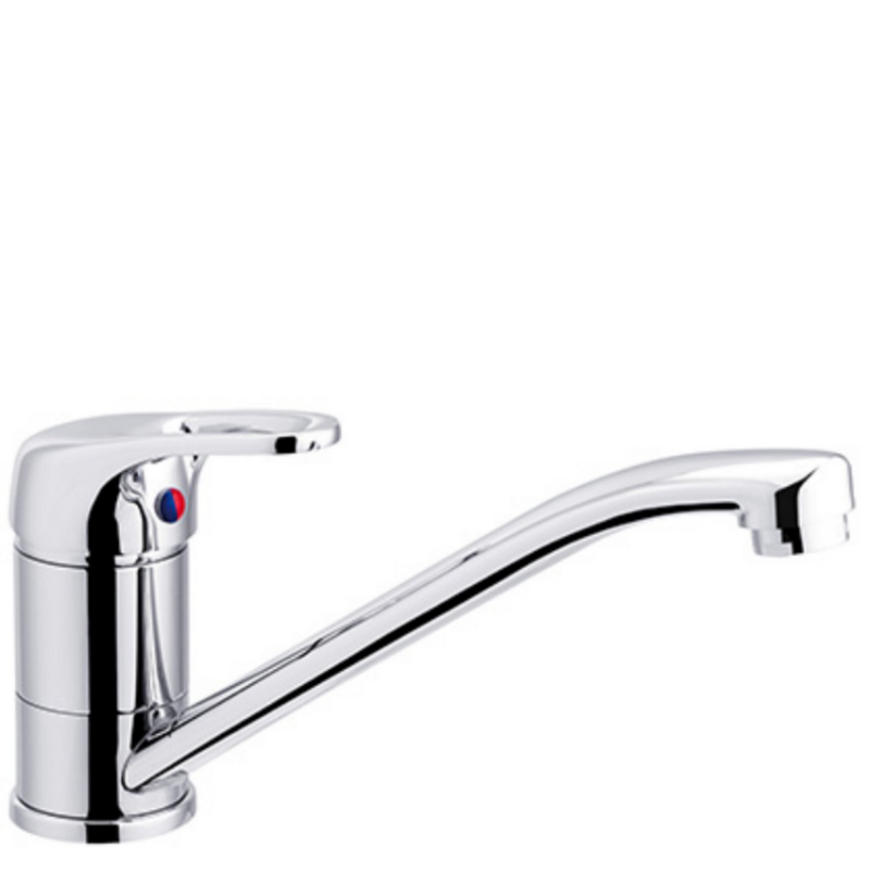 Miscelatore monocomando per Lavello cucina  bocca bassa girevole "Prima" Cromo