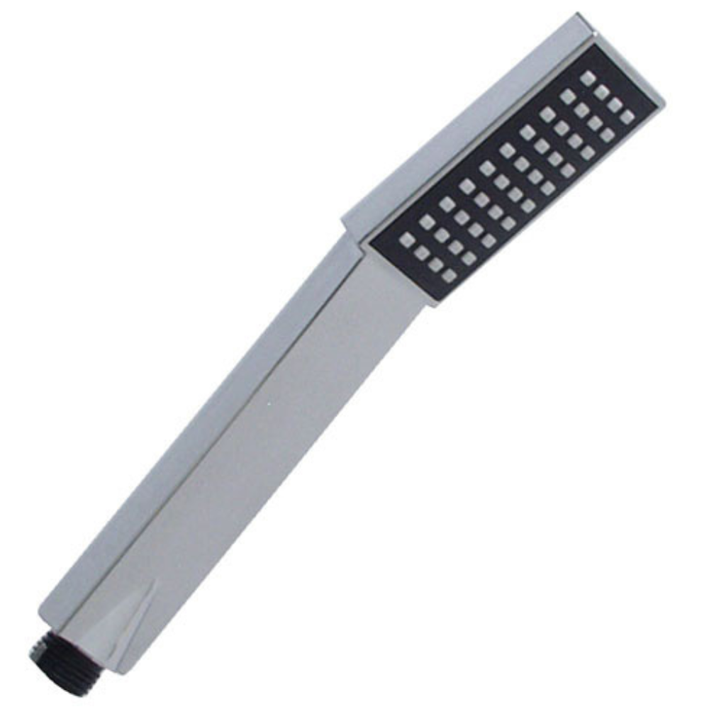 Doccetta Quadra 1 Getto, doccino monogetto per doccia anticalcare minimale, G 1/2 finitura cromo in Abs