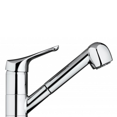 Miscelatore monocomando Lavello cucina  bocca bassa con docetta estraibile  Triest