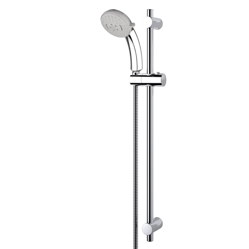 Set Saliscendi doccia München con supporto e flessibile, doccetta 3 getti Set Saliscendi doccia München con supporto e flessibile, doccetta 3 getti