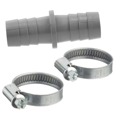 Raccordo giunzione per tubo di scarico diametro 19-20 mm e fascette di serraggio inox 3/4 " (20-32 mm)