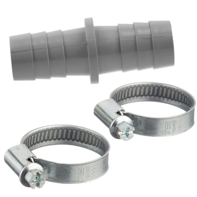 Raccordo giunzione per tubo di scarico diametro 19-20 mm e fascette di serraggio inox  3/4 "  (20-32 mm)