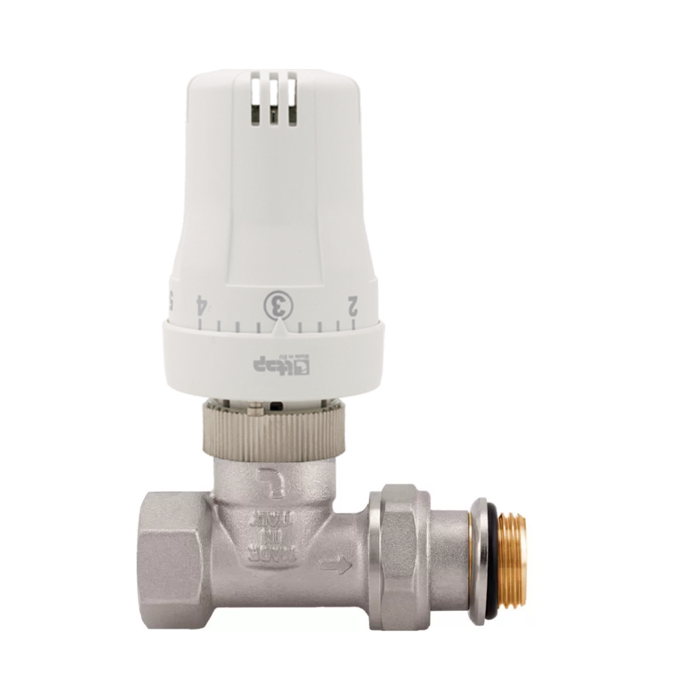 Kit valvola termostatica dritta 1/2 Kit valvola termostatica dritta 1/2 " con testa di comando per radiatore intervallo di impostazione 0-28 C