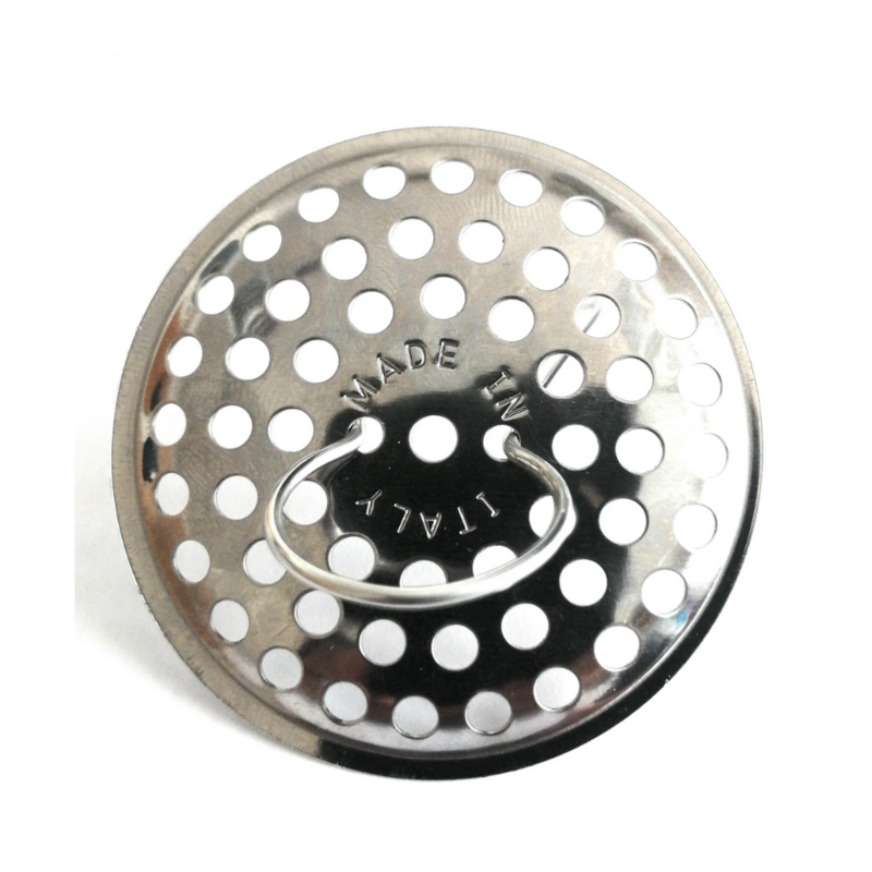 Griglia ferma rifiuti per piletta scarico lavabo 1 1/4 Griglia ferma rifiuti per piletta scarico lavabo 1 1/4" e 1 1/2" - Ø 60 mm filtro lavello con molletta