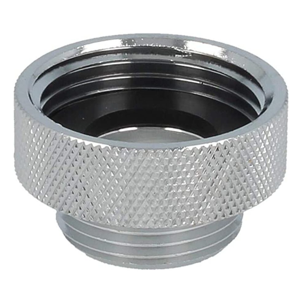 Adattatore raccordo m22x1it x 1/2et in ottone cromato