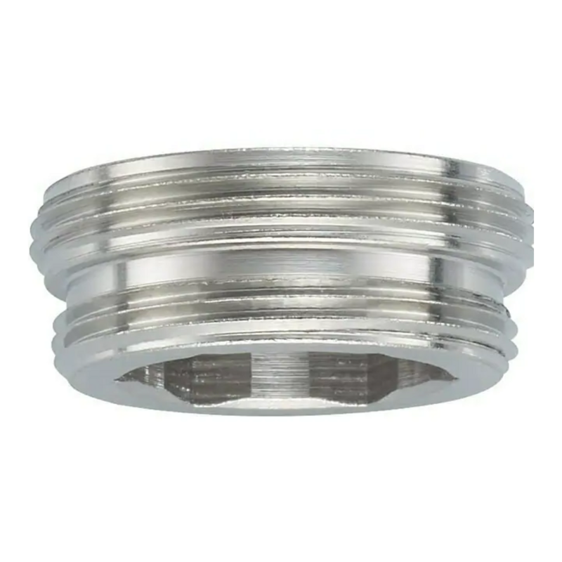 Adattatore rubinetti, riduzione M24x1et x M22x1et in ottone cromato Adattatore rubinetti, riduzione M24x1et x M22x1et in ottone cromato