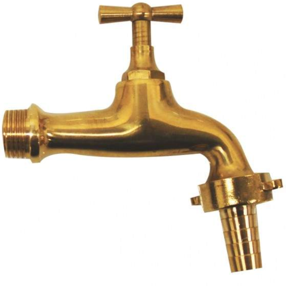 Rubinetto portagomma da giardino  1/2"x3/4"  in ottone bronzato finitura Lucida
