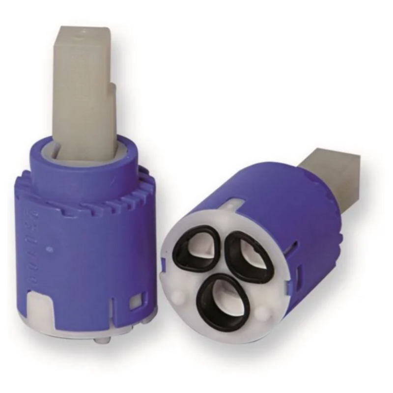 Cartuccia di ricambio per miscelatori  bassa 2 piedini K25M con Leva in Plastica - Diametro 25 mm