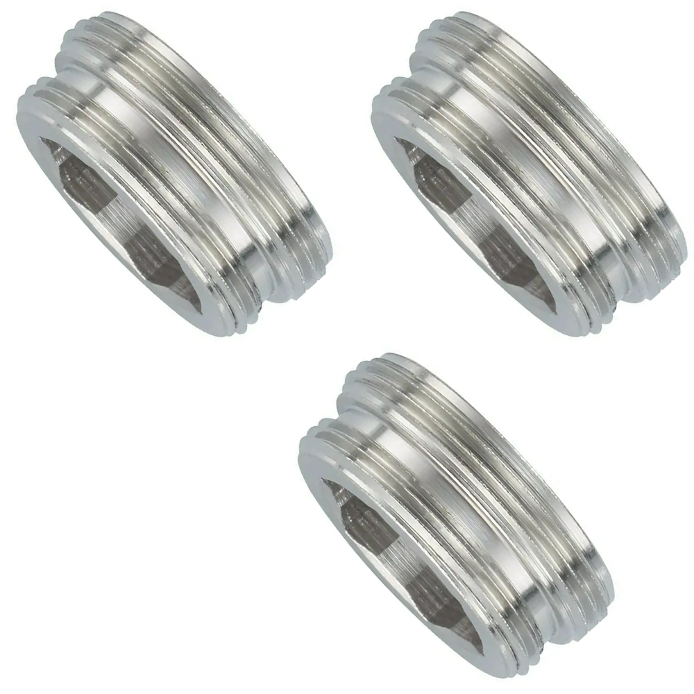 Adattatore rubinetti, riduzione M24x1et x M22x1et in ottone cromato. 3PZ