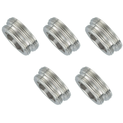 Adattatore rubinetti, riduzione M24x1et x M22x1et in ottone cromato. 5PZ Adattatore rubinetti, riduzione M24x1et x M22x1et in ottone cromato. 5PZ