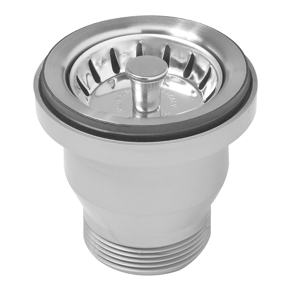 Piletta scarico Lavello Cucina alta per sifone 1 1/2" diam. 70 mm con cestello inox
