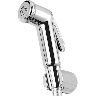 Doccetta igienica per Bidet idroscopino pulsante shut off con staffa a parete Cromo - risparmio Doccetta igienica per Bidet idroscopino pulsante shut off con staffa a parete Cromo - risparmio