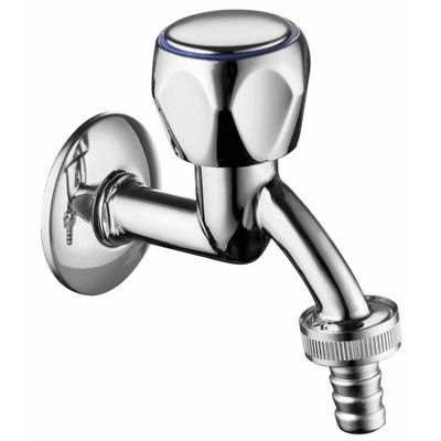 Rubinetto portagomma 1/2" a parete cromato con comando a maniglia