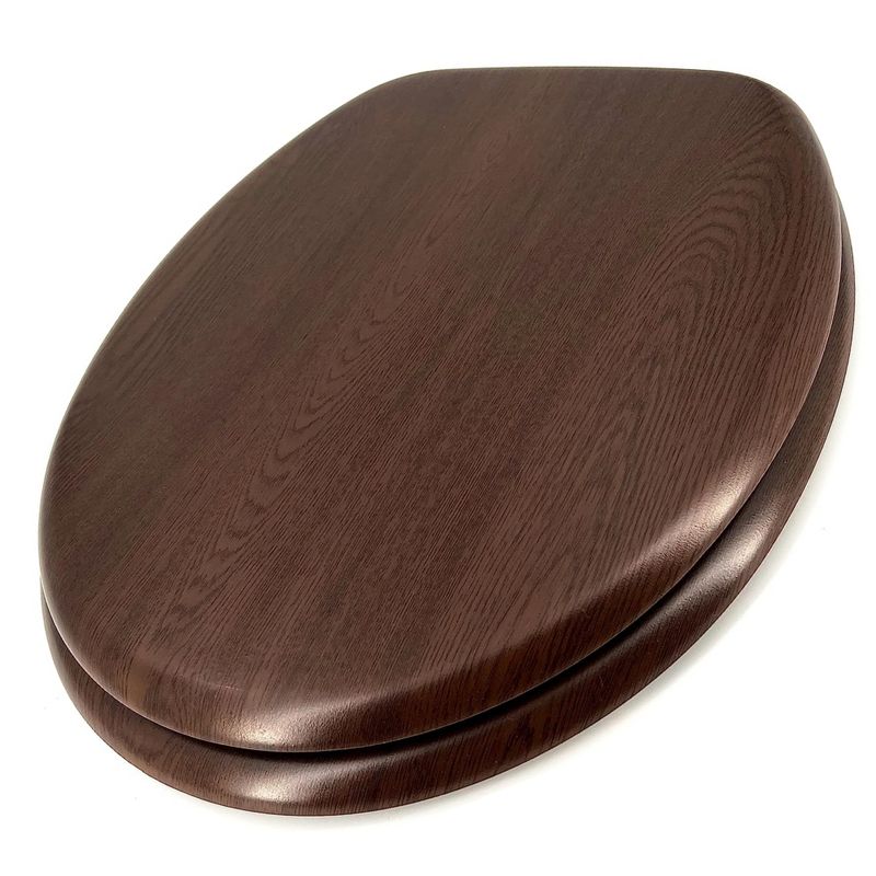 Sedile Copriwater Universale in Mdf Legno Wenge, Coprivaso, Tavoletta Copri Wc,  "Weser"