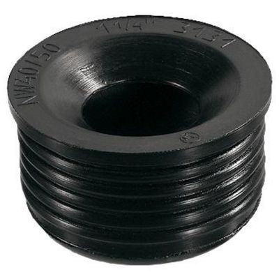 Morsetto in Gomma nera 1" 1/2  per sifone  con tubo di scarico Ø 50mm