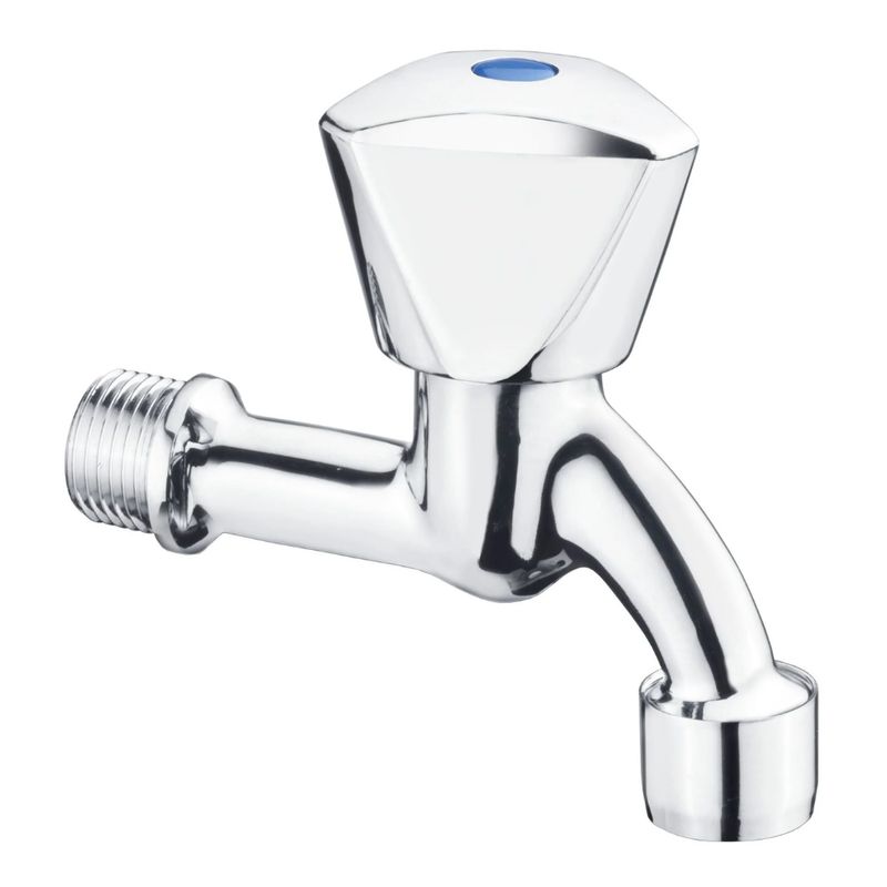 Rubinetto a Parete Singolo con Aeratore 1/2 pollice per Lavanderia e Cucina Ottone Cromato