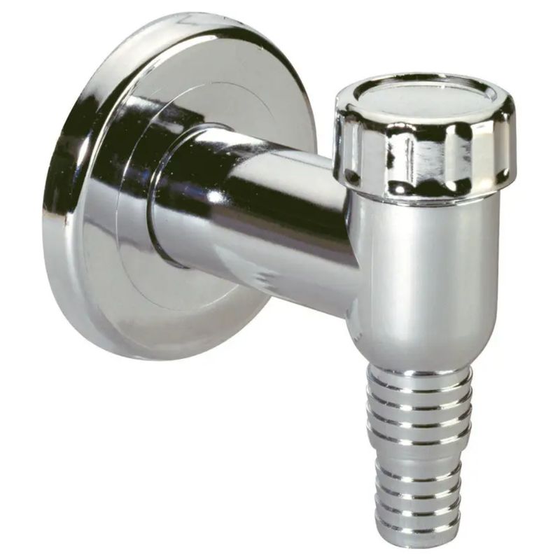 Sifone lavatrice esterno e lavastoviglie in PP a molla con rosone cromato Ø32mm