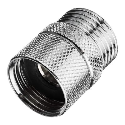 Adattatore antitorsione per flessibile doccia, raccordo 1/2it x 1/2et in ottone cromato