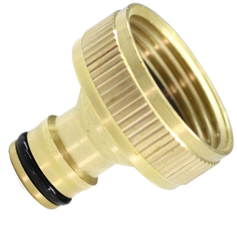 Portagomma in ottone raccordo per rubinetto attacco ad innesto rapido  filetto femmina 1" , Ottone