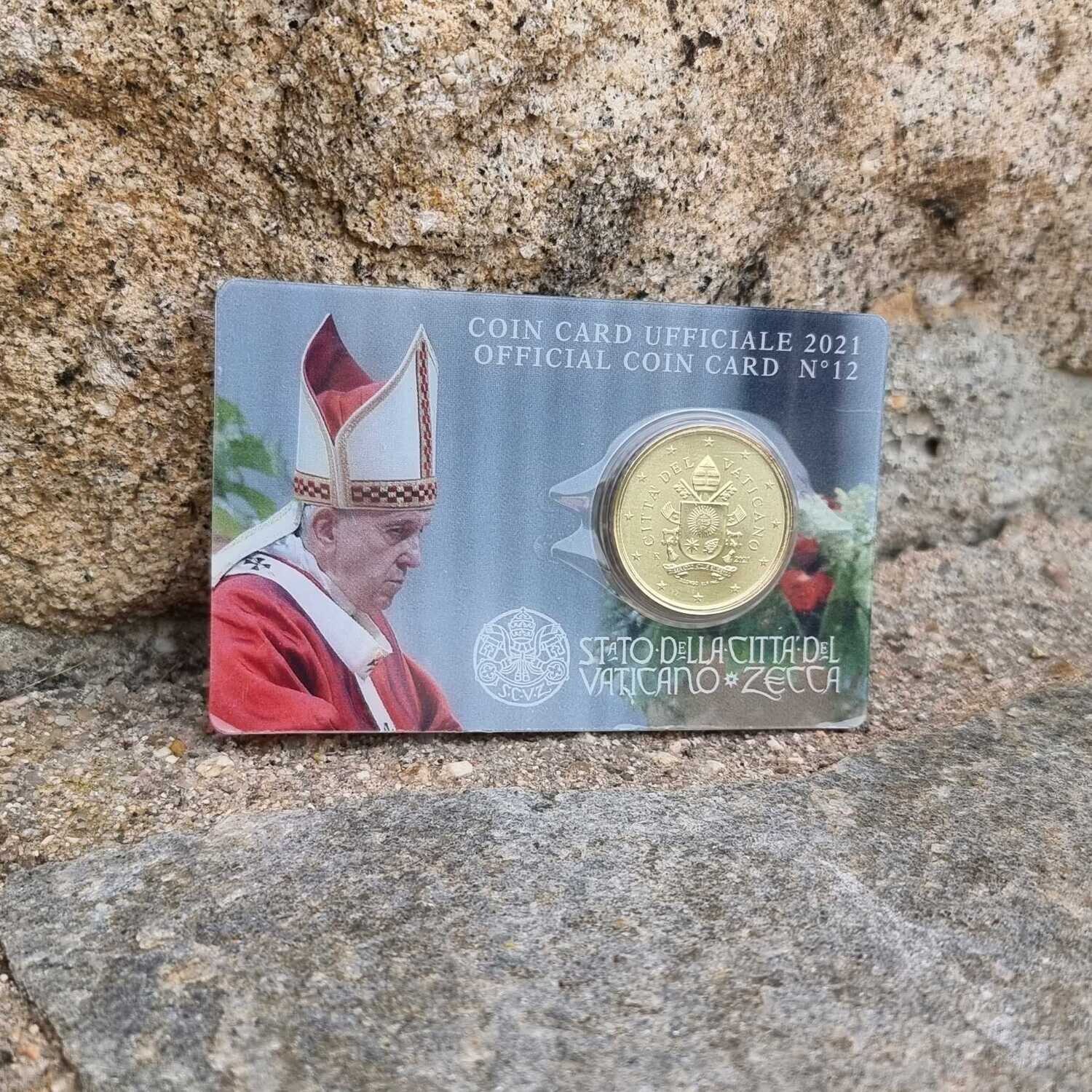 50 Centimos Vaticano 2021 Coin Card nº 12