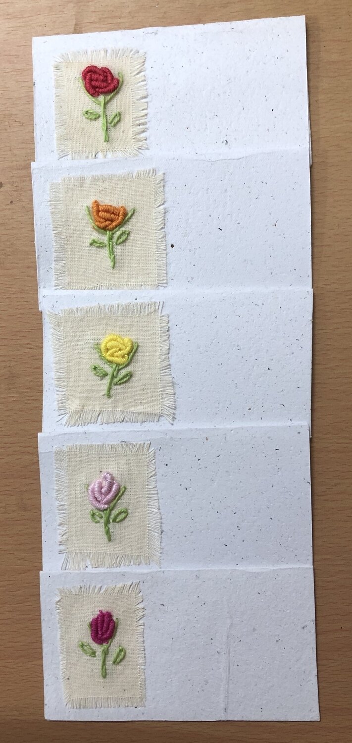 Embroidered Small Cards / 5.5*9.5 cm / كارت تطريز صغير