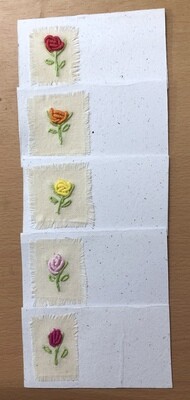 
5 Embroidered Small Cards / 5.5*9.5 cm / ٥ كارت تطريز صغير