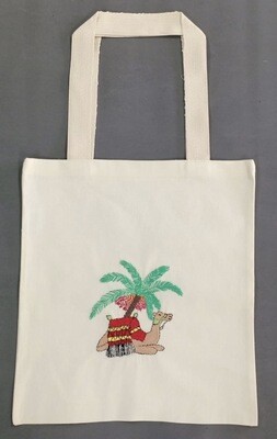 Embroidered Bag - Camel /
38 × 47 cm / شنطة تطريز - جمل )