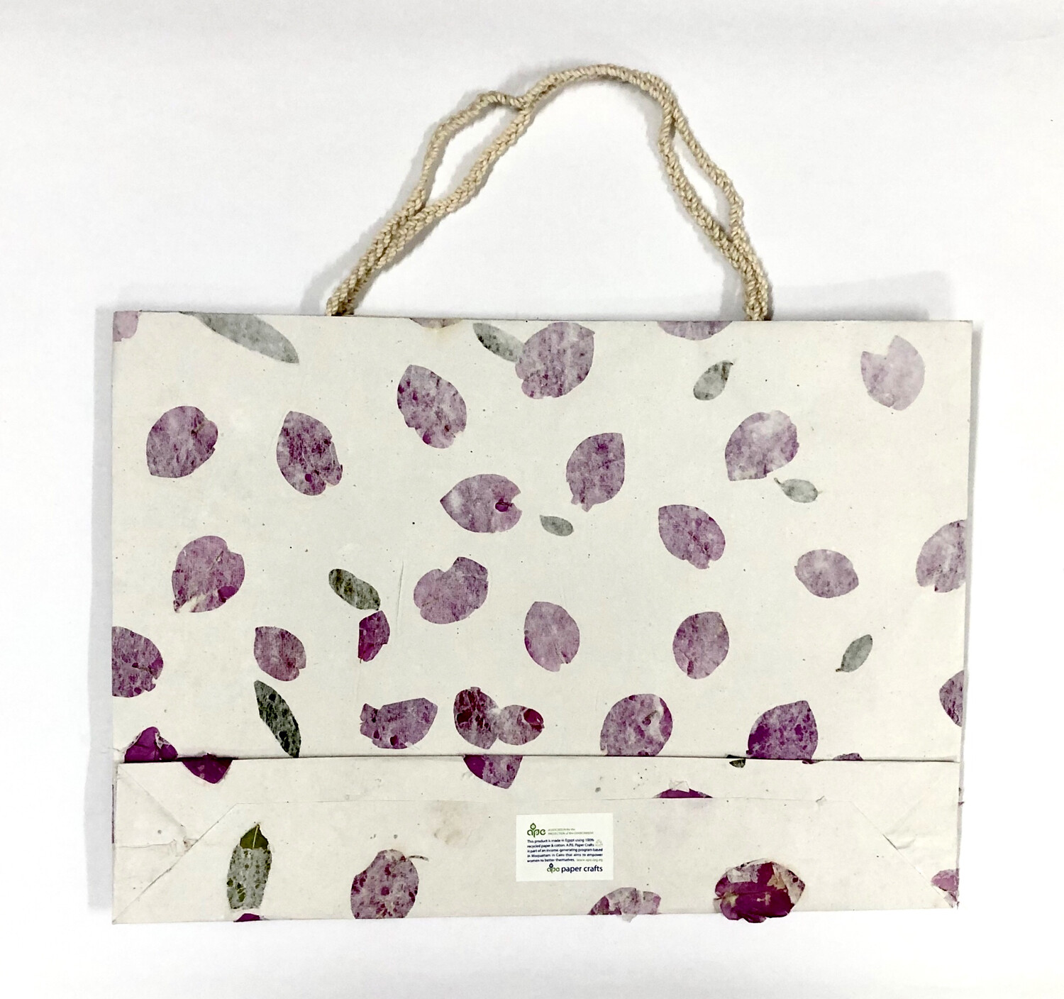 
Cotton gift bag with flower petals - XXL / 31*44 cm / كيس هدايا قطني بورق الورد   