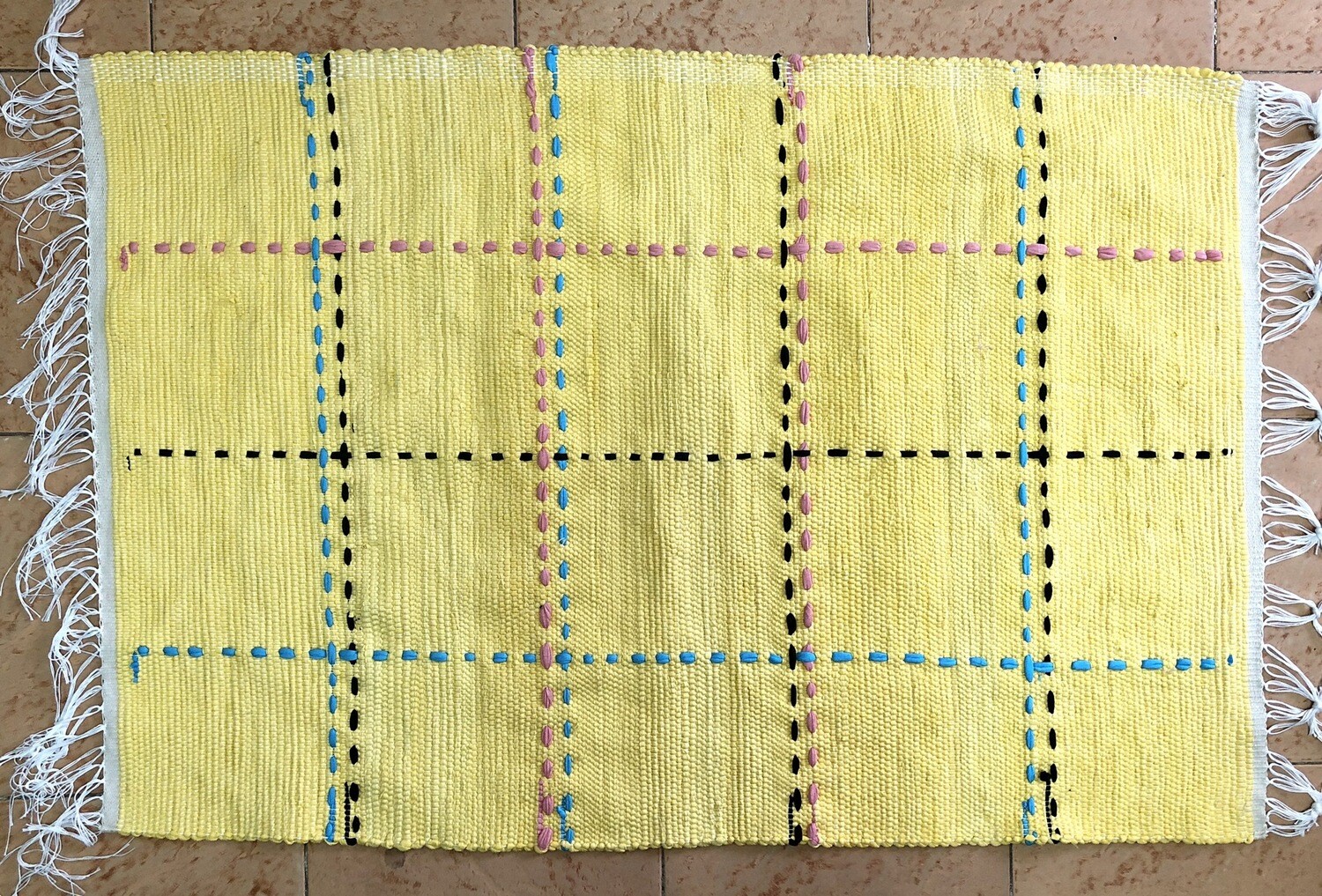 Woven Rug ( Squares- On El Donia ) / 65*90 cm / دواسة نسيج (مربعات - ام الدنيا )