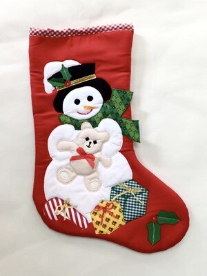 Snowman With Gifts Stocking / 25*45 cm / جورب رجل الثلج مع هدايا