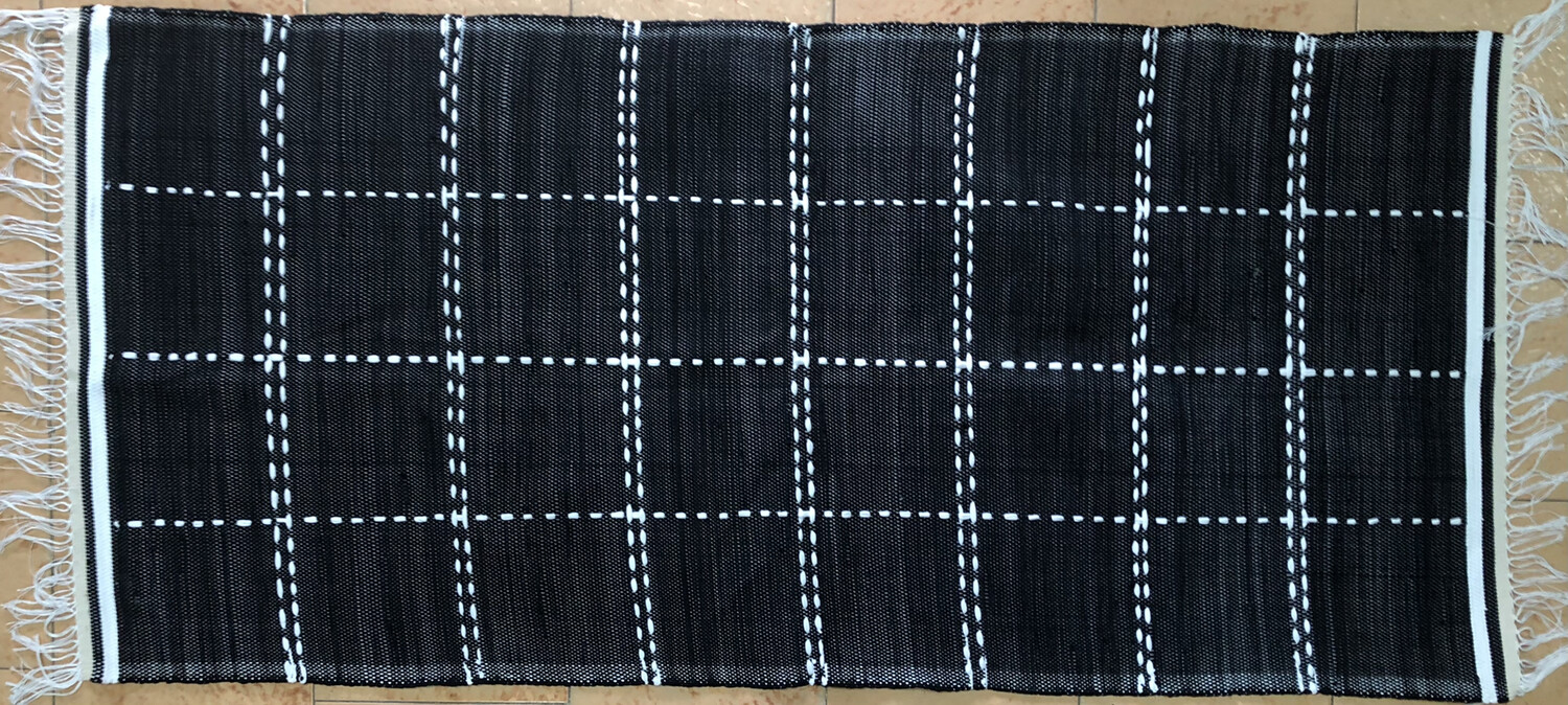 Woven Rug ( Square- Om El Donia ) / 80*160 cm / سجادة نسيج ( مربعات  - ام الدنيا ) 