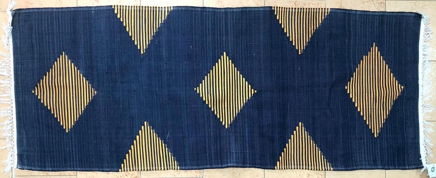 Woven rug ( Triangles & Diamonds ) / 80*200 - 80 *160 cm /سجادة نسيج (مثلث ومعين )