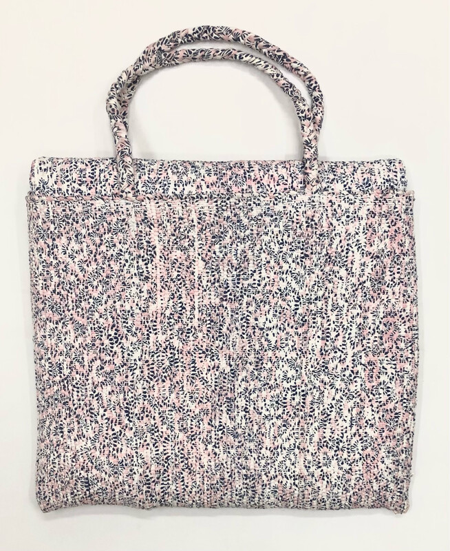  Beach or Picnic Set ( Patterned ) : Rag Rug + Bag / 80*160 cm + 40*45 cm / طقم بحر  ( قماش منقوش ) : سجادة + شنطة  