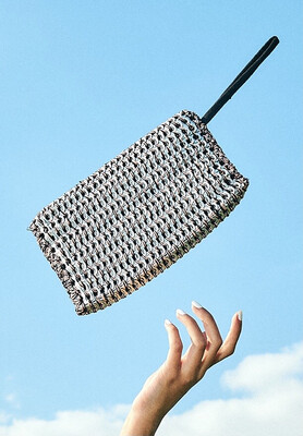Can Tabs Clutch With Colored Threads / 20*30 cm / شنطة يد كانز بخيوط ملونة