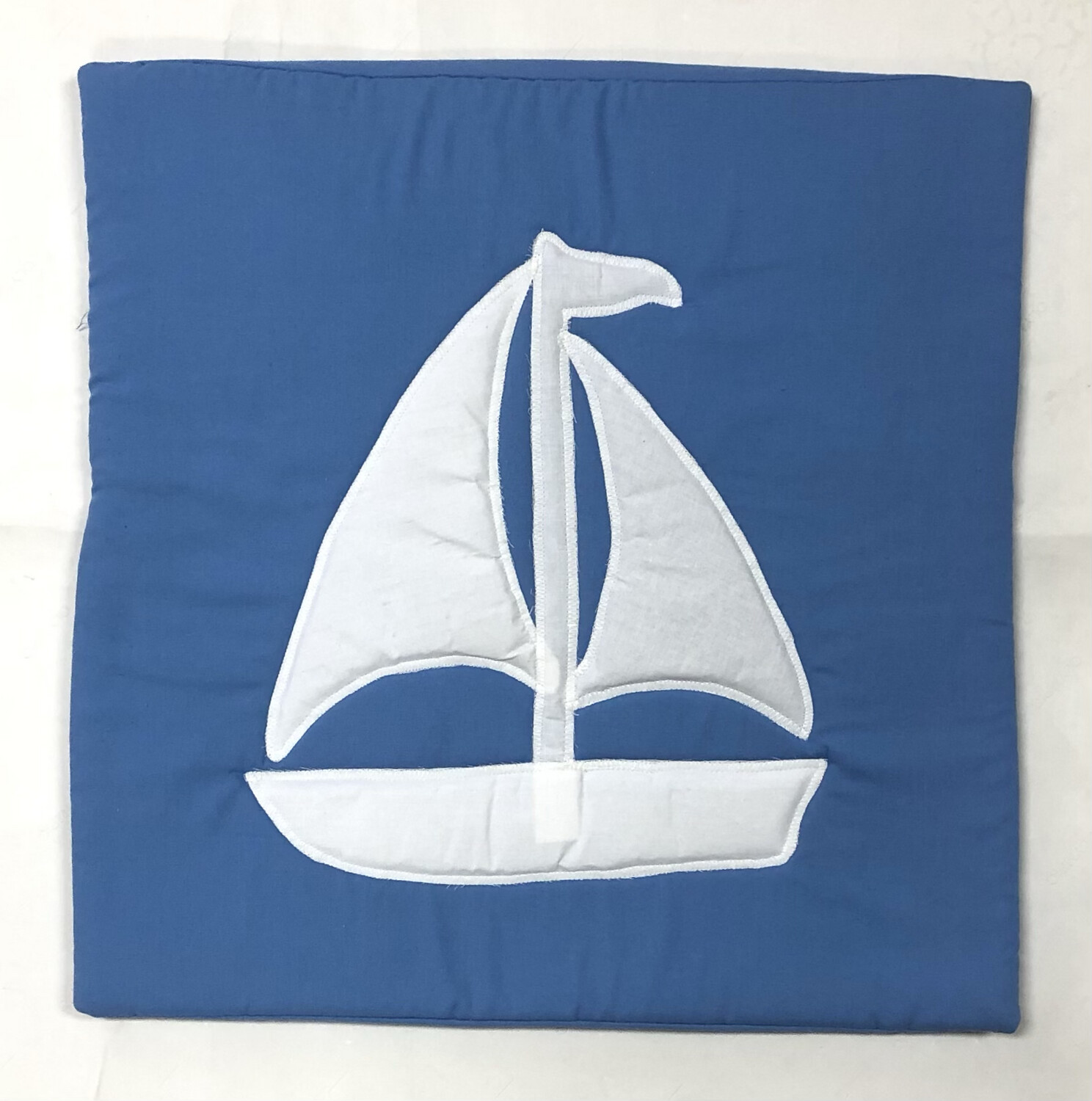 Applique Cushion Cover ( Blue Marine) / 45*45 cm / (  بحري أزرق )كيس خددية أبليك 