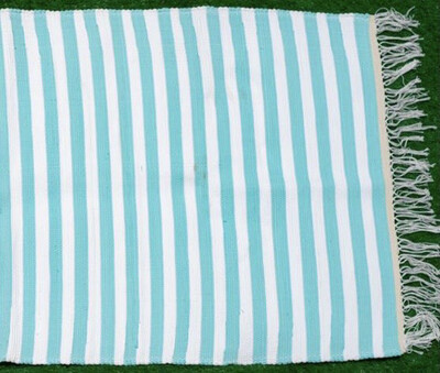 Woven Rug ( 2 Colors Stripes) / 80*160 cm / سجادة نسيج ( مقلم ٢ لون )