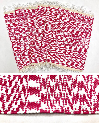 Set of 6 Woven Rags Placemats ( Patterned)/ 35*45 cm / طقم سفرة قماش ٦ قطع ( قماش منقوش )