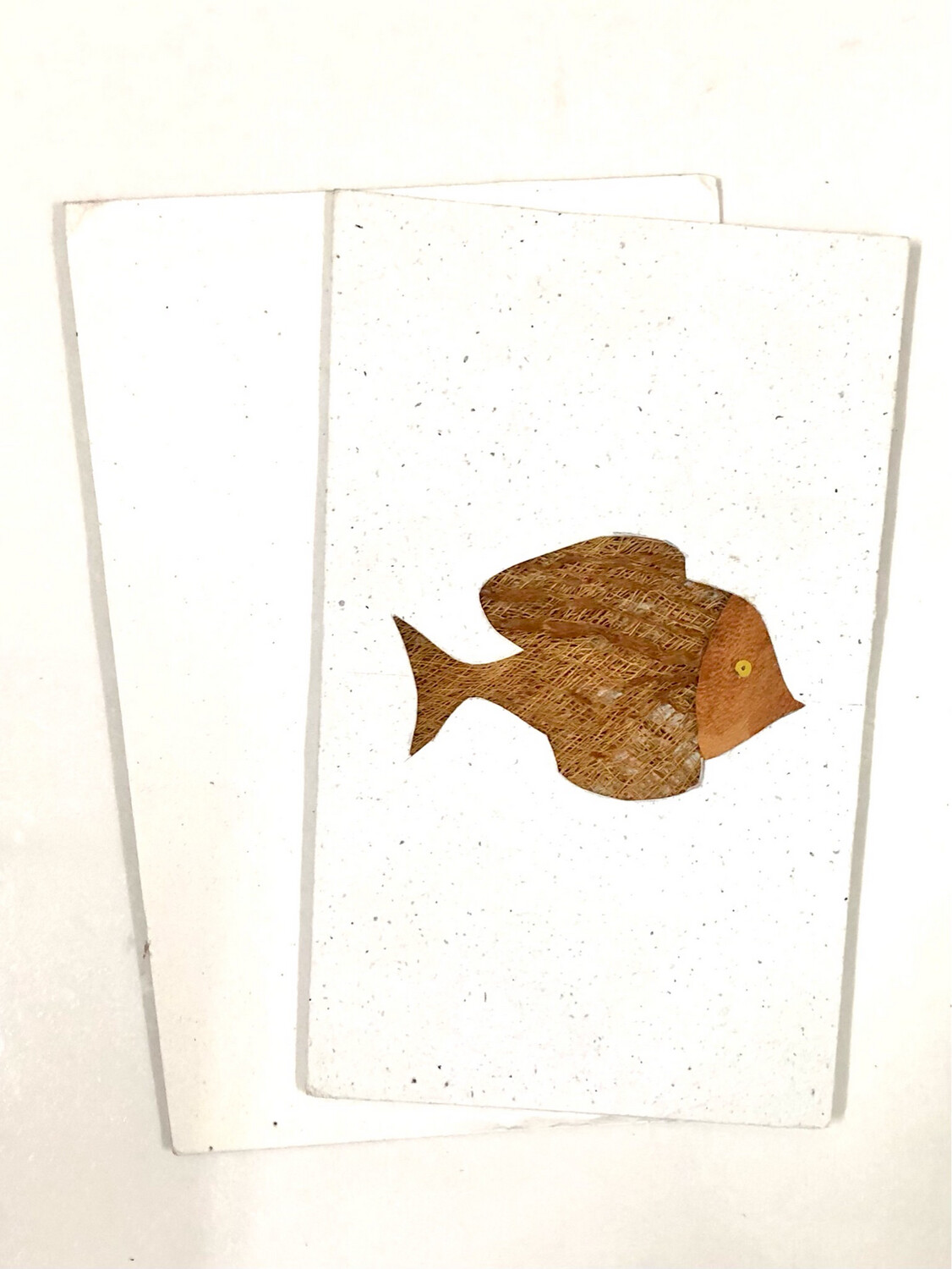 Palm Bark Fish Card +Envelope / 13*21 cm / كارت سمكة من لحاء النخل + ظرف