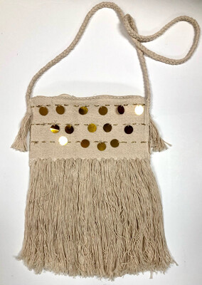 Woven Threads Bag With Sequins / 28*28 cm / شنطة من الخيوط المنسوجة و الترتر