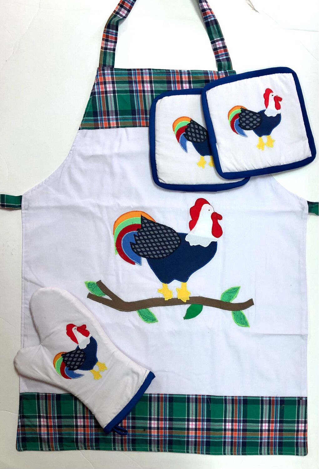 

 Kitchen apron set - 4 Pieces / 80*55 cm /  طقم مريلة مطبخ - ٤ قطع