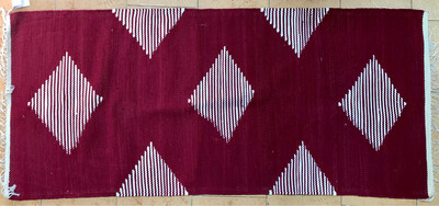 Woven Rug ( Triangles &amp; Diamonds ) / 80*160 cm / سجادة نسيج ( مثلث و معين )