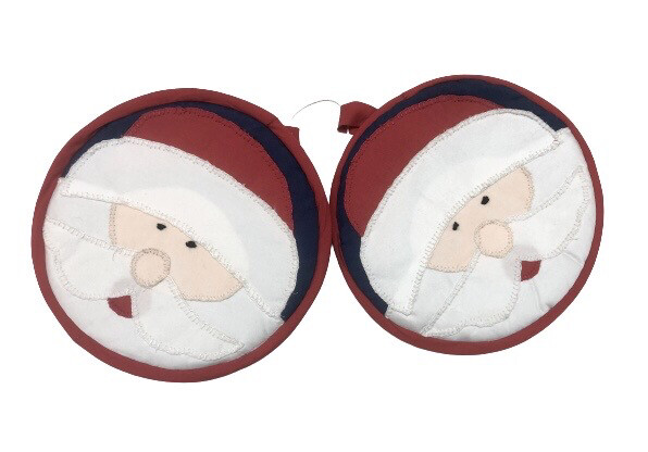 Set Of 2 Potholders ( Santa ) / طقم ٢ مساكة مطبخ ( سانتا )