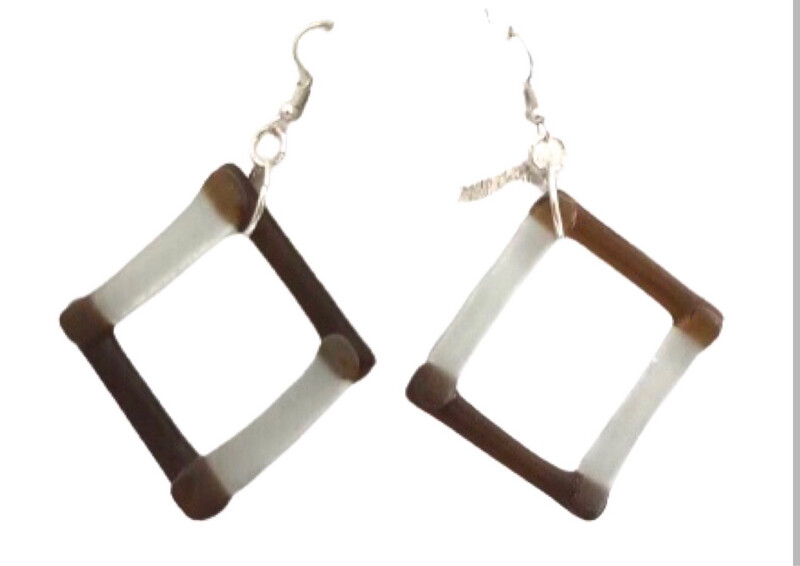 2 Colors Square Earring / حلق مربع ٢ لون