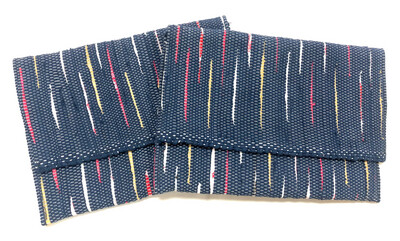 Woven Laptop Sleeve - Fabric With Colored Plastic Bags / 27-30*37-40 cm / حافظة لابتوب من قماش منسوج مع اكياس النايلون الملونة