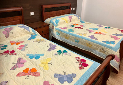 2 Patchwork &amp; Applique Identical Quilts / 180*230 cm / ٢ مفرش باتشورك و أبليك متماثلين