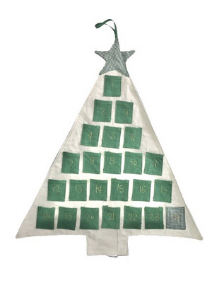 Small Pockets Advent Calendar / 75*65 cm / شجرة بالارقام بجيوب صغيرة