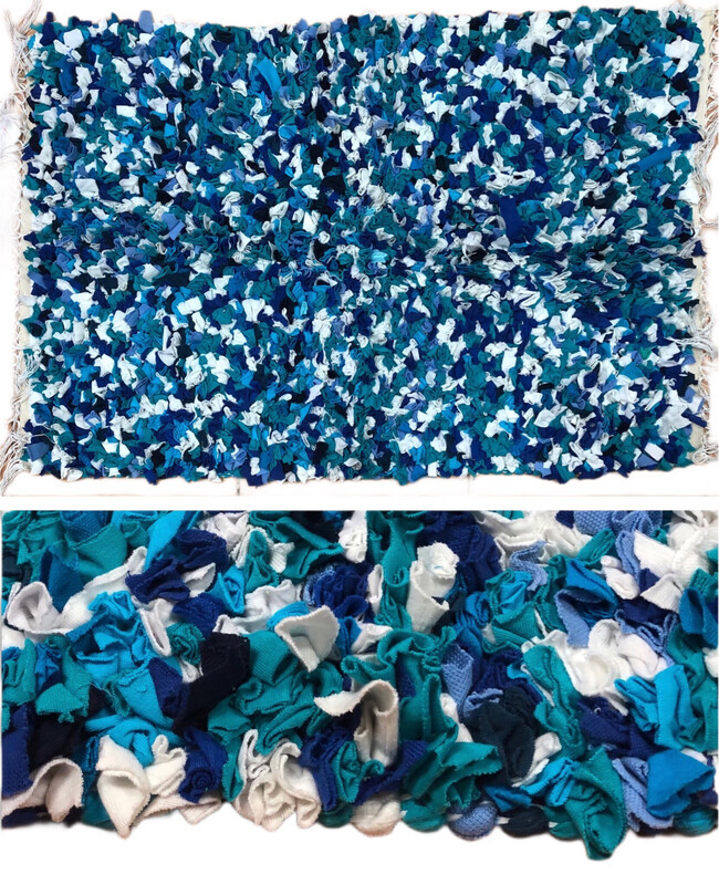 Shaggy Woven Rug ( Salad ) / 60*80 cm / دواسة نسيج  منكوش ( سلطة )