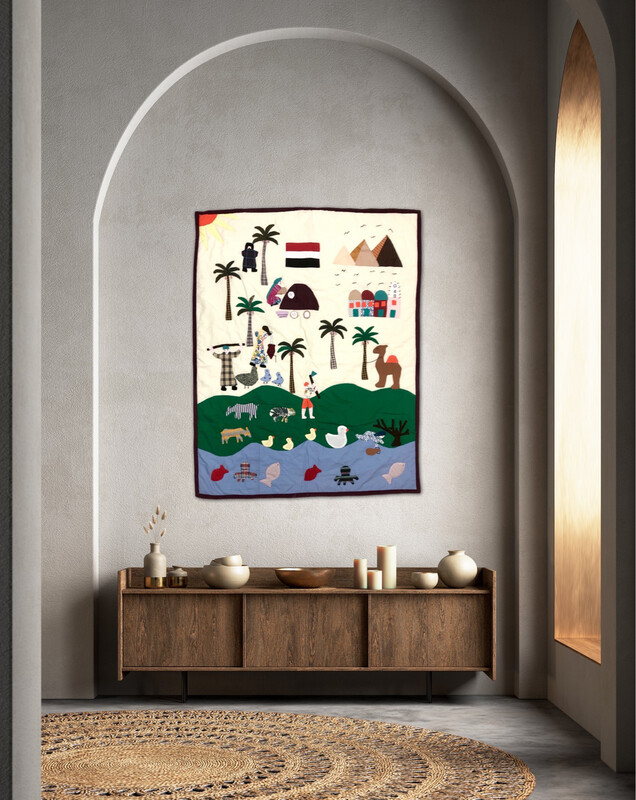 Egyptian countryside / 110*140 cm / لوحة الريف  المصري