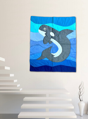 Dolphin Patchwork Wall Hanging / 100*80 cm / لوحة درفيل باتشورك